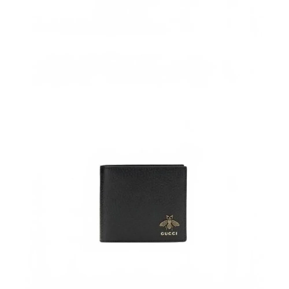 Bee Logo Patch Leather Wallet